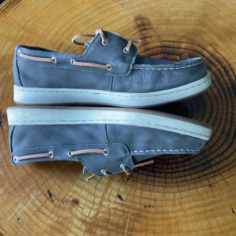 Sperry Cup ll Boat shoes dark gray blue Big Boys 6.5